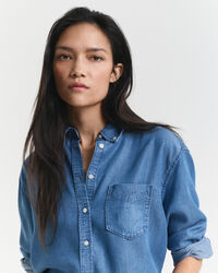 Chemise coupe décontractée Indigo