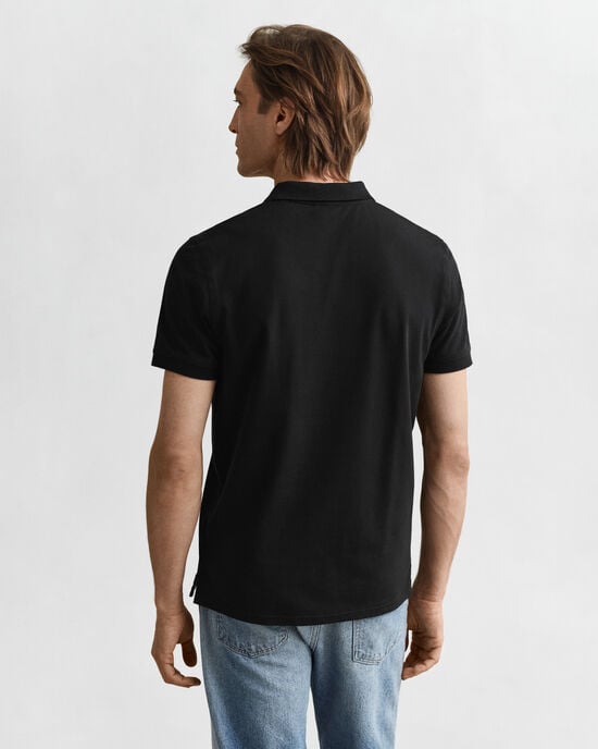 Polo en coton piqué contrastant