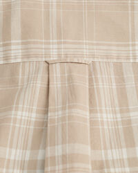 Chemise regular fit &agrave; manches courtes en coton et lin &agrave; carreaux