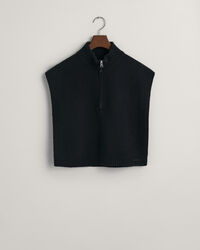 Pull sans manches en laine avec fermeture à zip