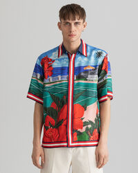 Chemise relaxed fit en soie à manches courtes Scenery