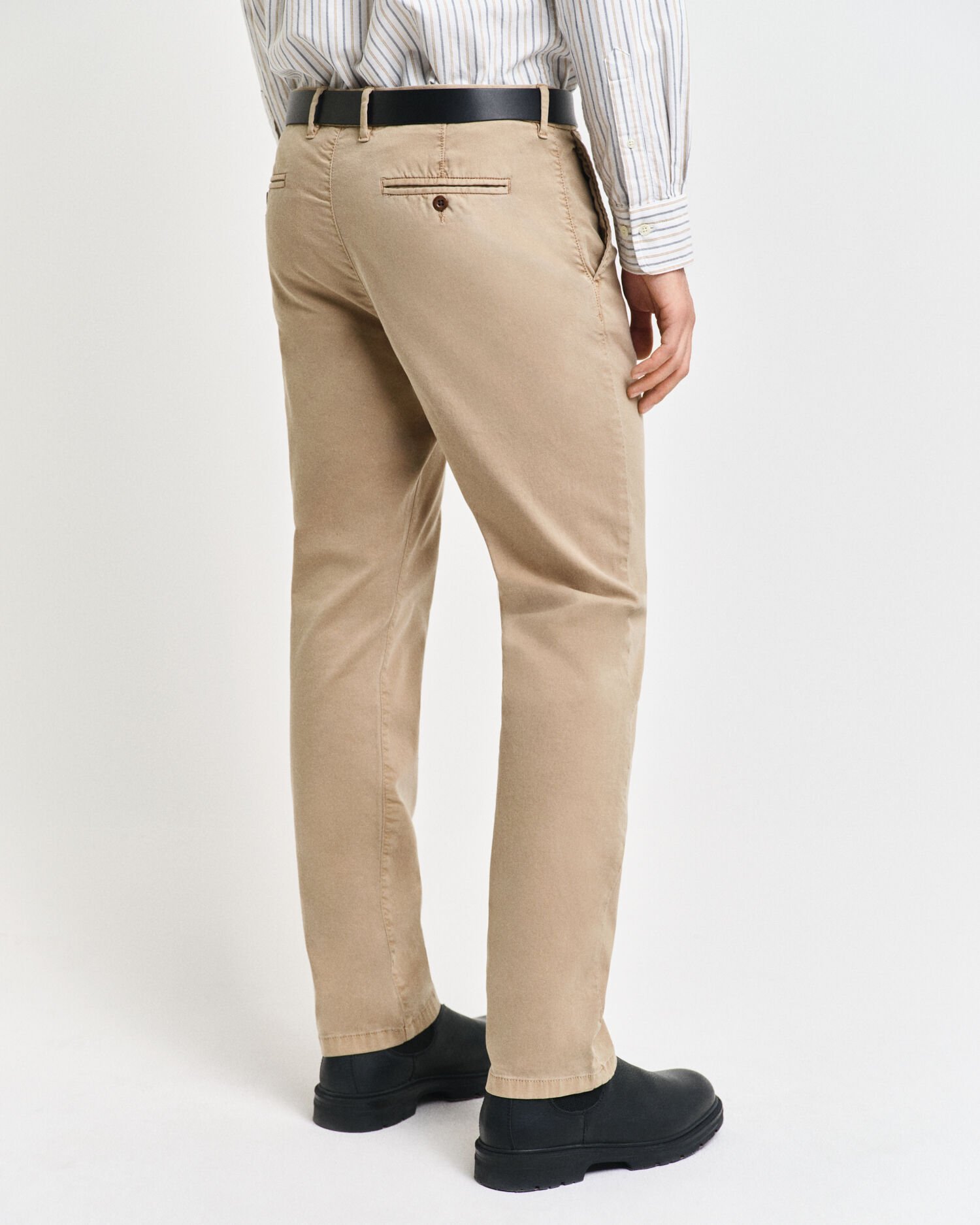 Pantalon chino slim fit en tissu armuré Structured