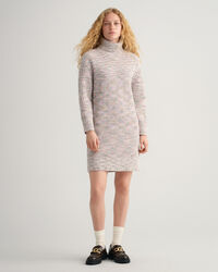 Robe col roul&eacute; multicolore