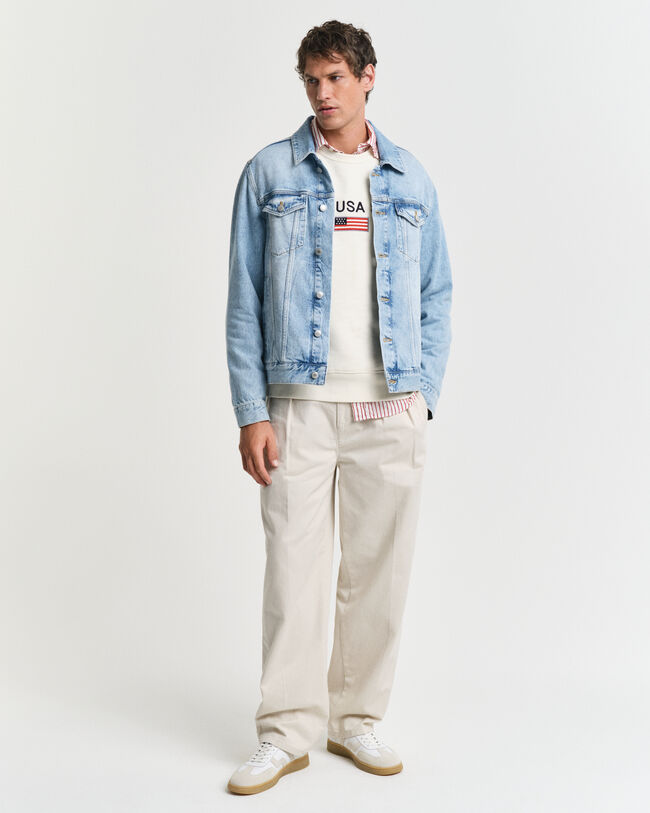 Sweat-shirt col rond avec logo