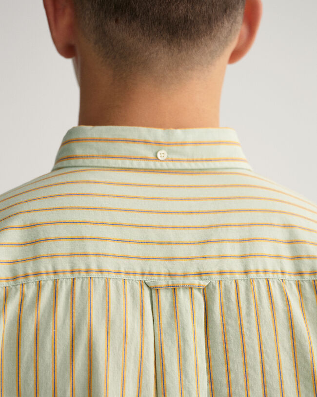 Chemise relaxed fit &agrave; rayures en fil-&agrave;-fil