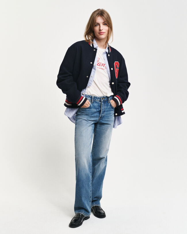 Chemise regular fit en coton Oxford classique &agrave; rayures