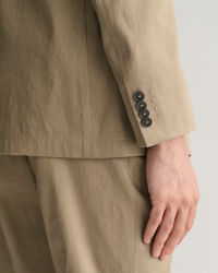 Veste blazer de costume en coton et lin