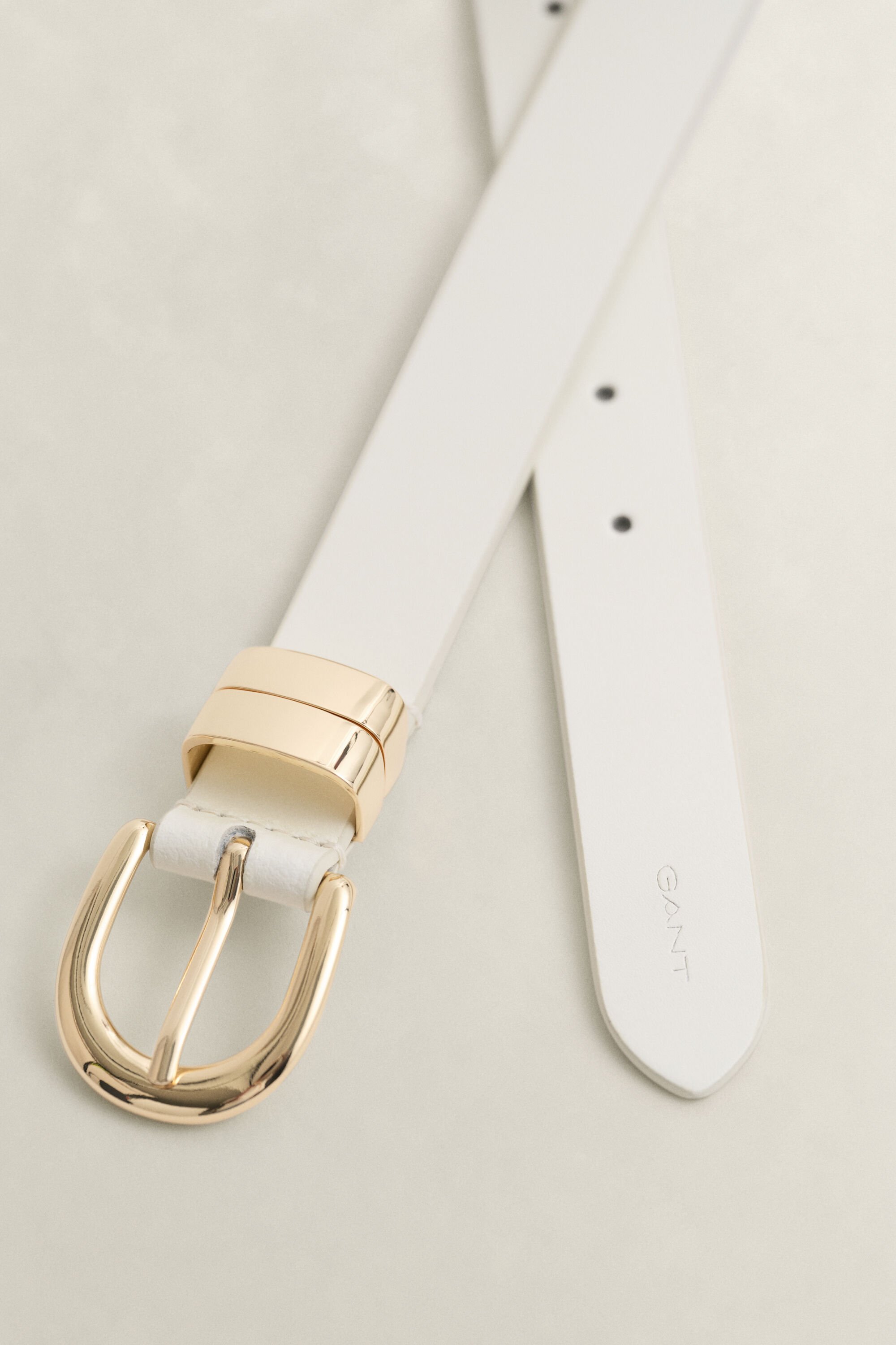 Ceinture en cuir avec passant Chunky