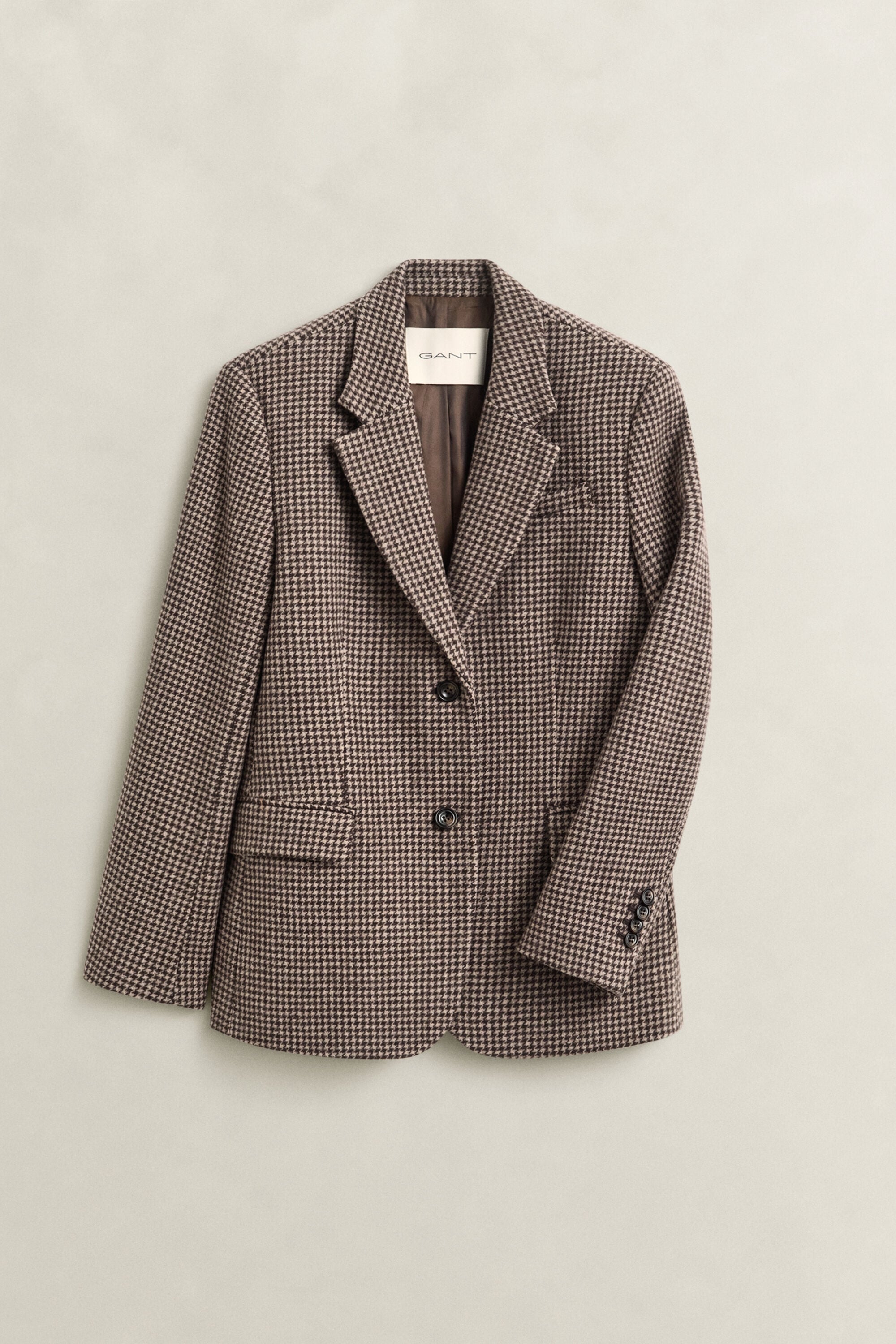 Veste blazer à motif pied-de-poule
