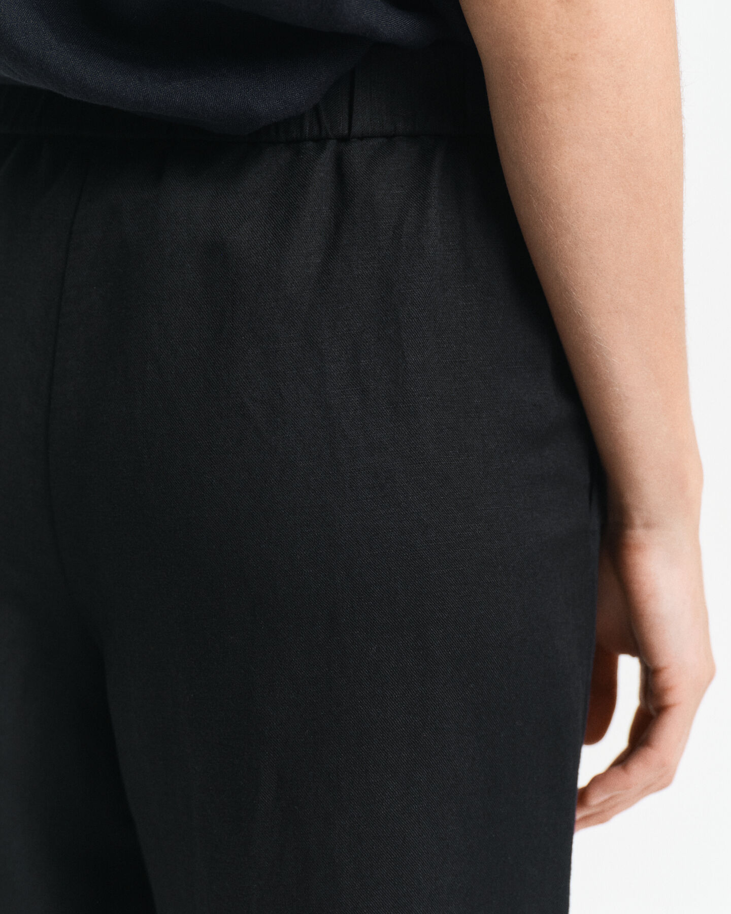 Pantalon coupe décontractée en lin mélangé à enfiler