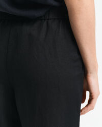 Pantalon coupe décontractée en lin mélangé à enfiler