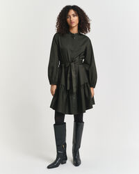 Robe en satin de coton à manches longues