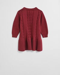 Robe en maille de coton à torsades Bébé Fille