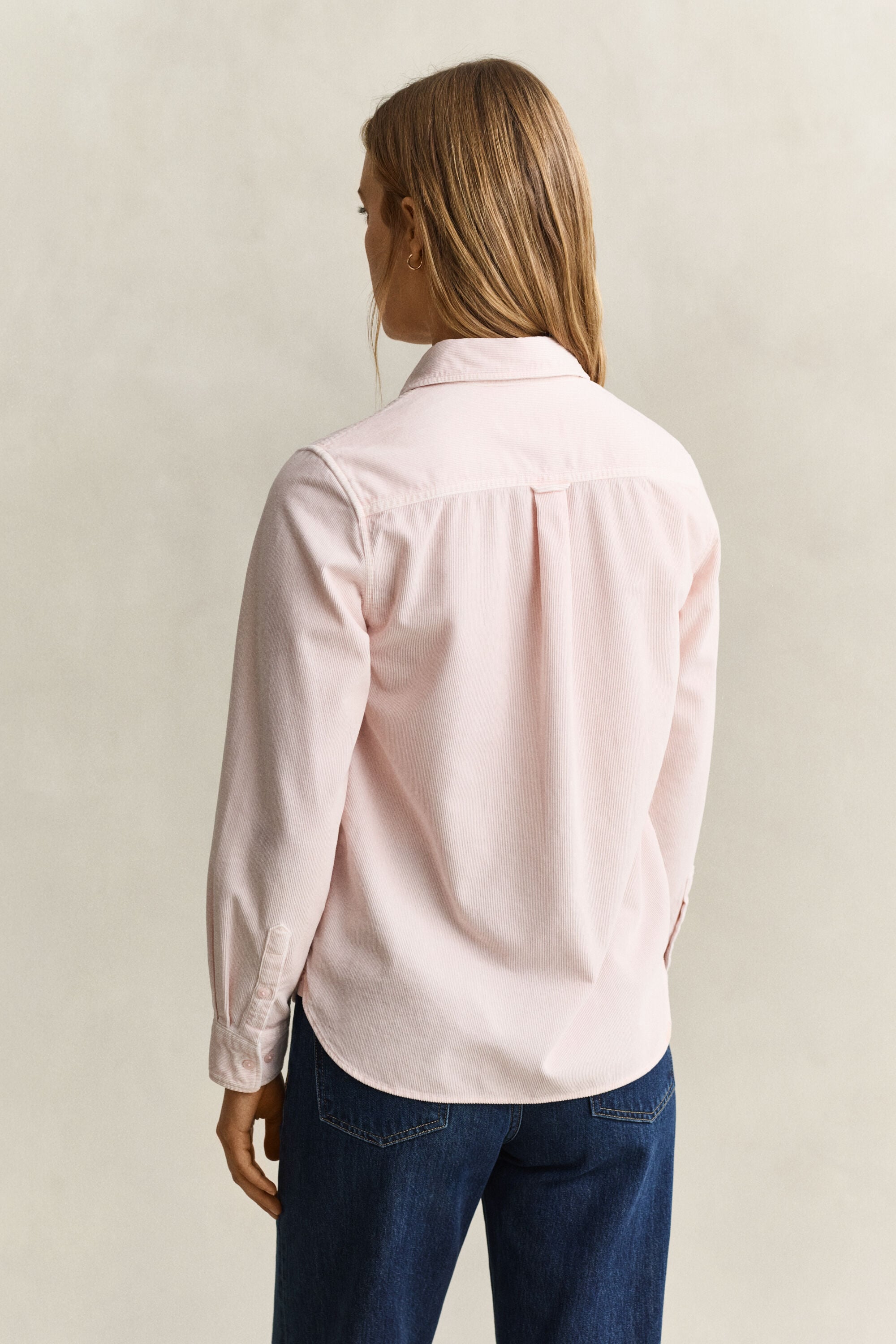 Chemise regular en velours côtelé