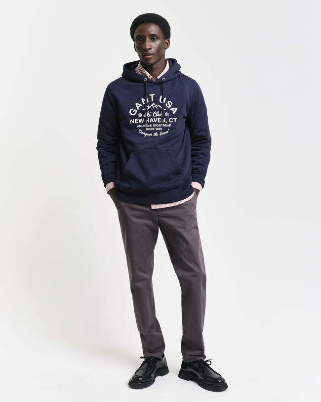 Pantalon chino coupe slim en sergé