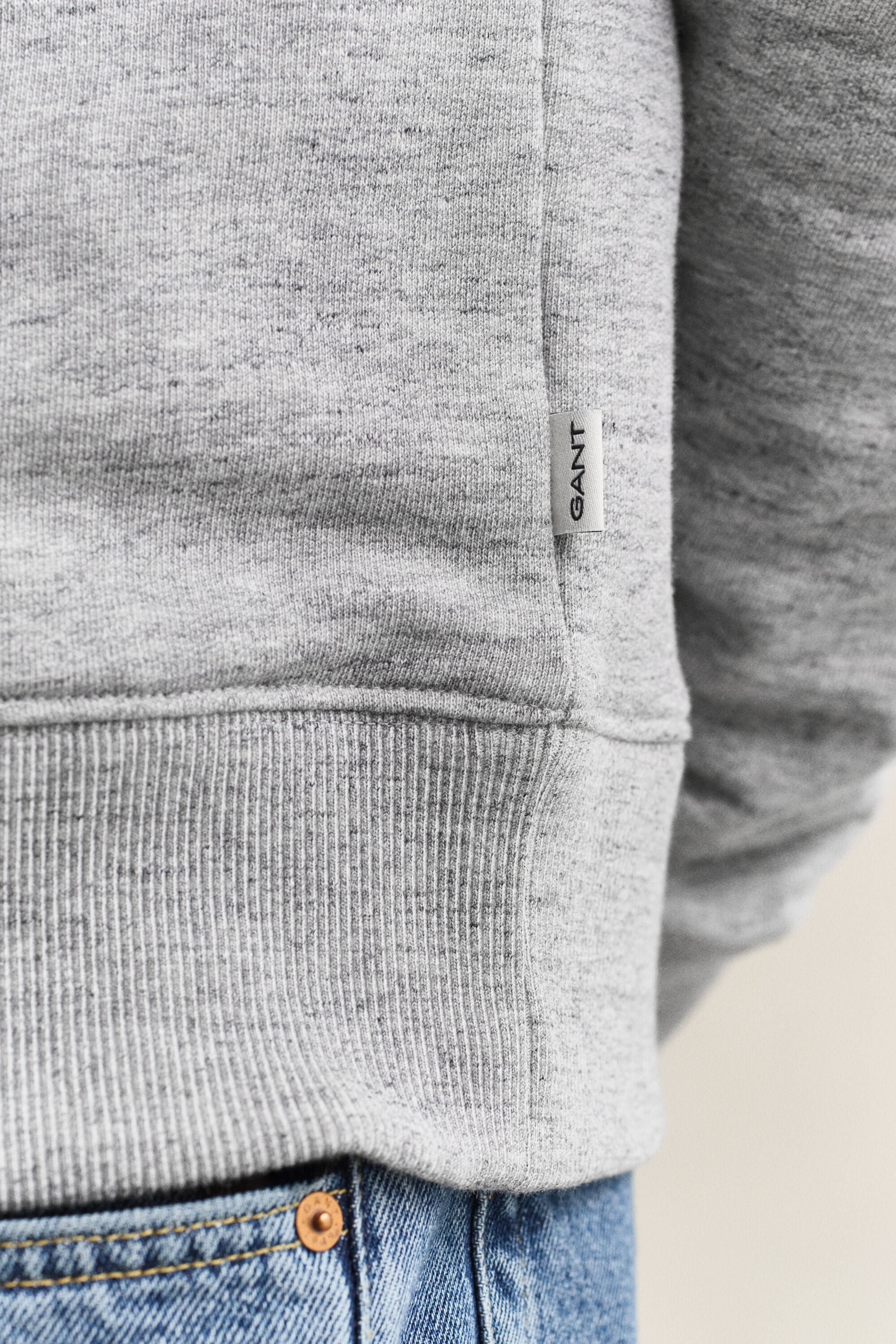 Sweat-shirt col rond chiné