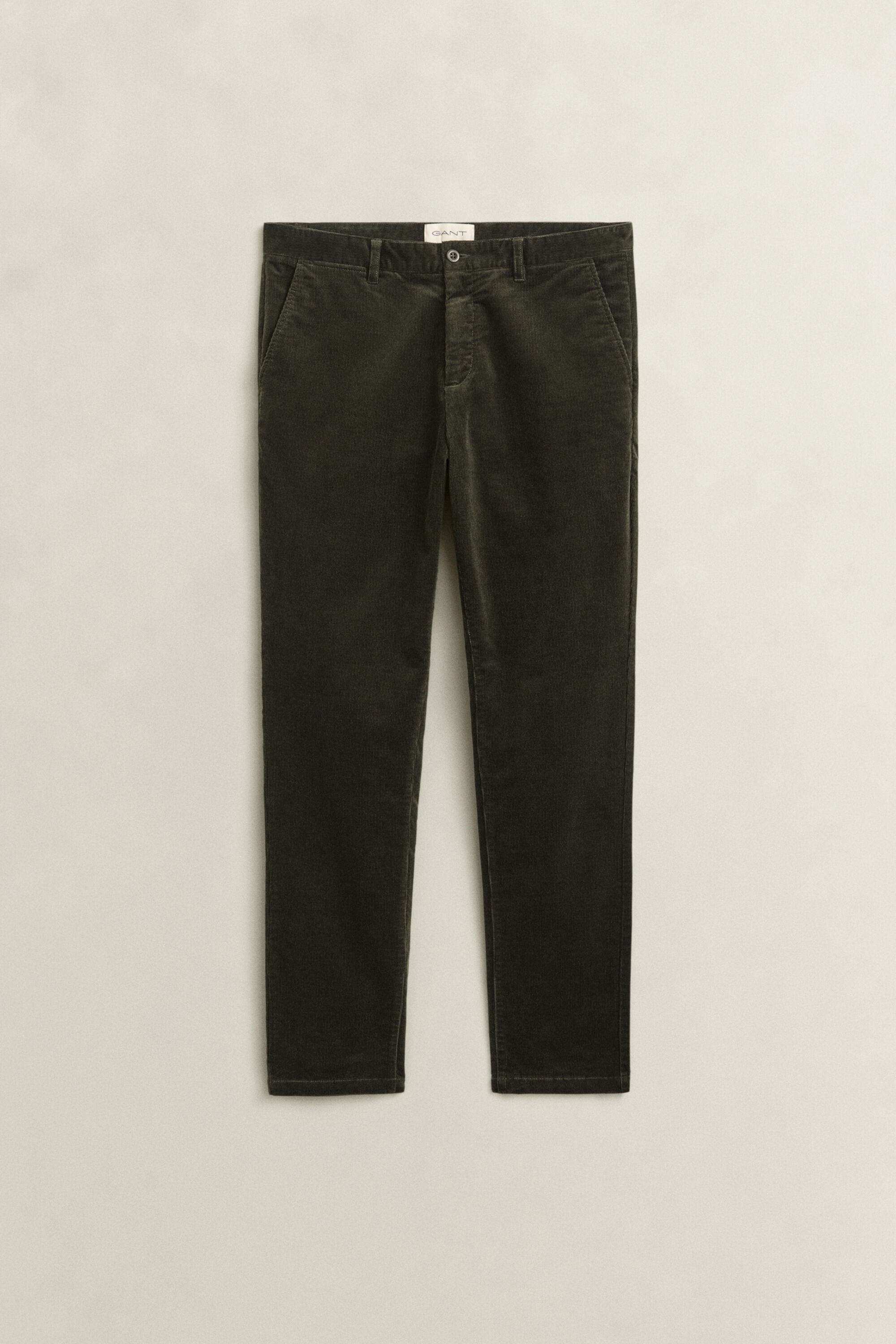 Pantalon chino slim en velours côtelé