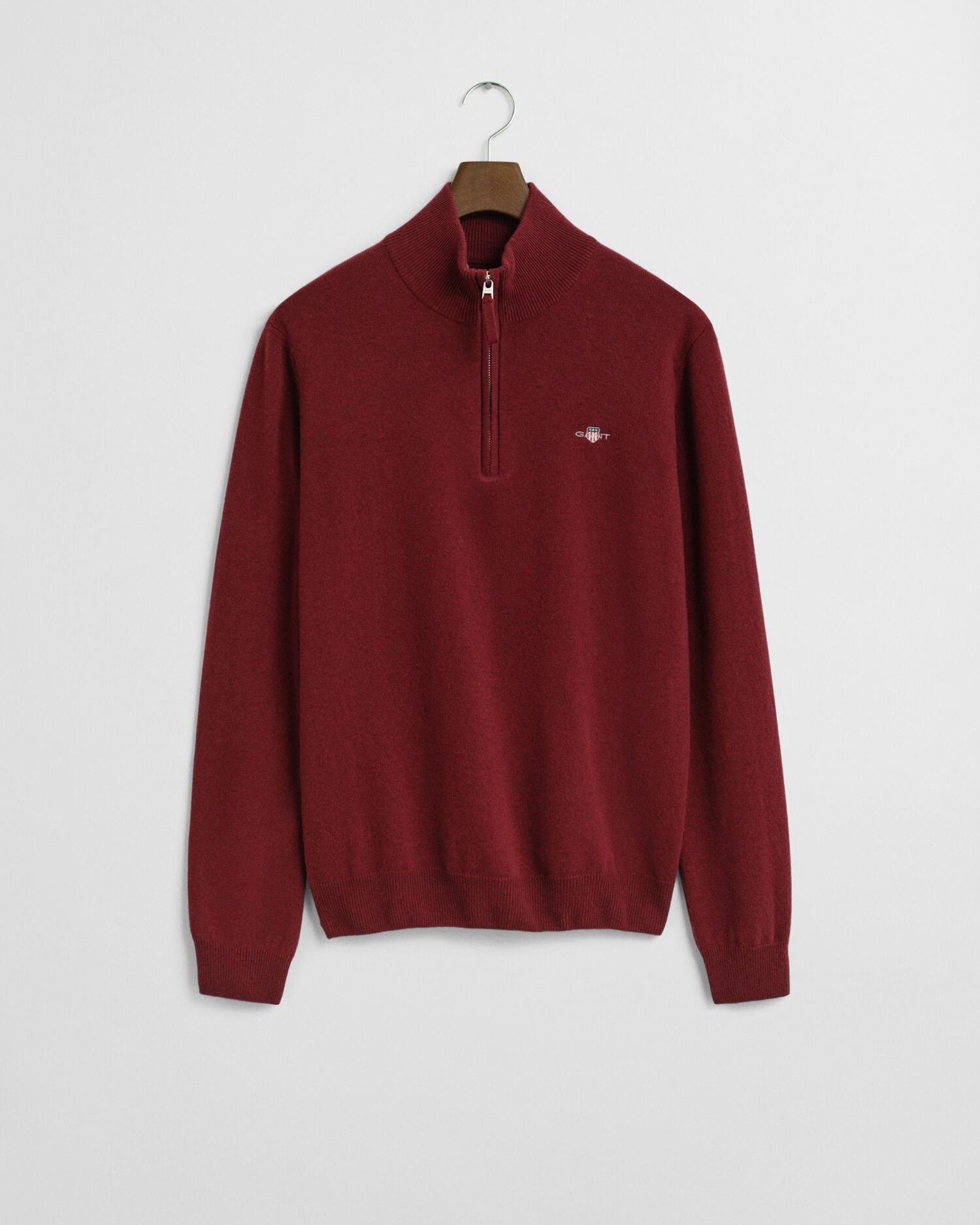 Pull à demi-zip en laine d'agneau ultra-fine