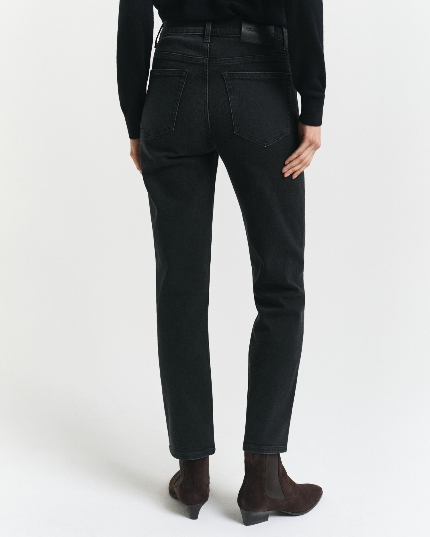 Jean slim fit court noir