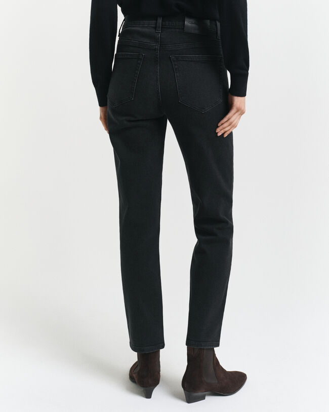 Jean slim fit court noir