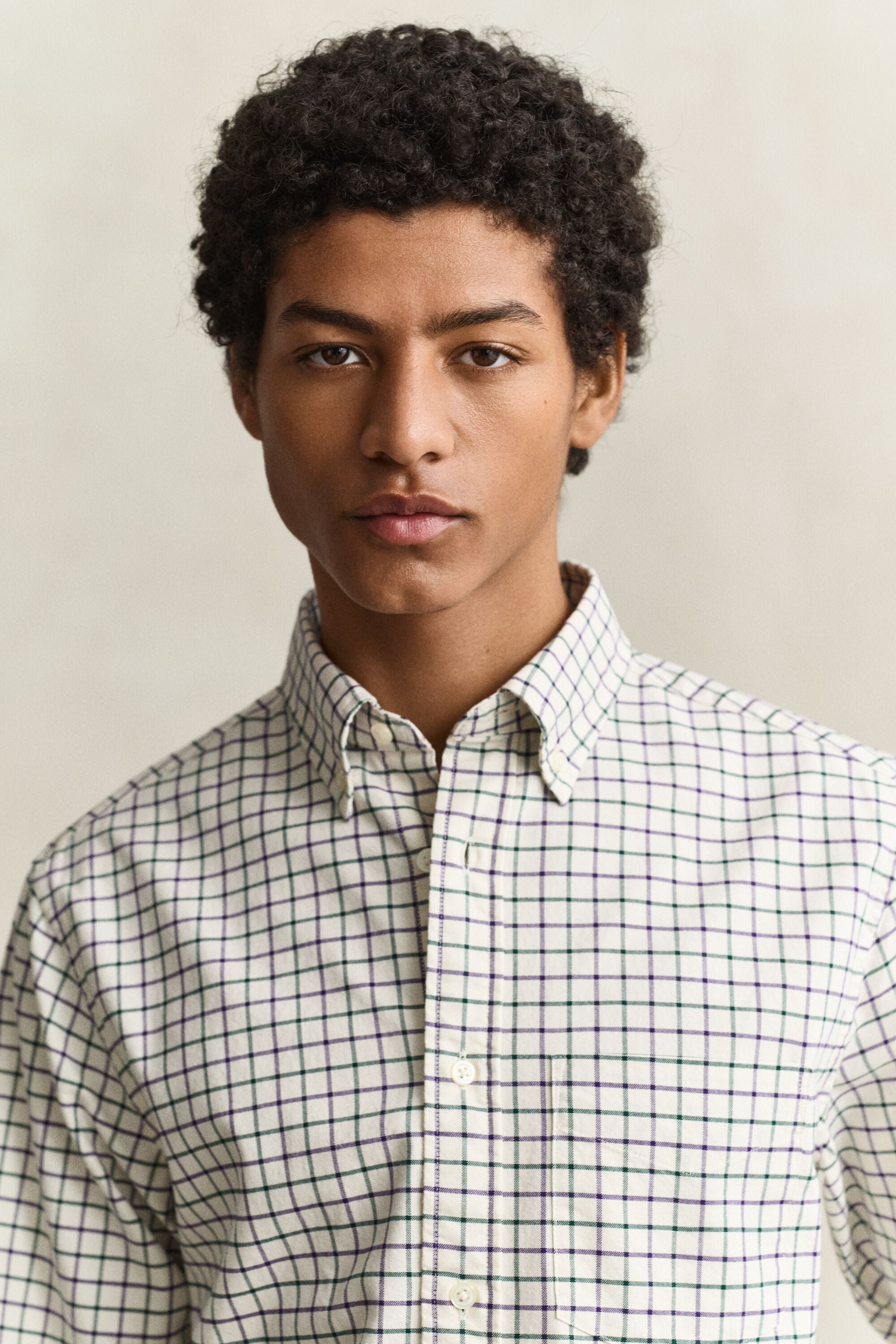Chemise en coton Oxford à carreaux Archive