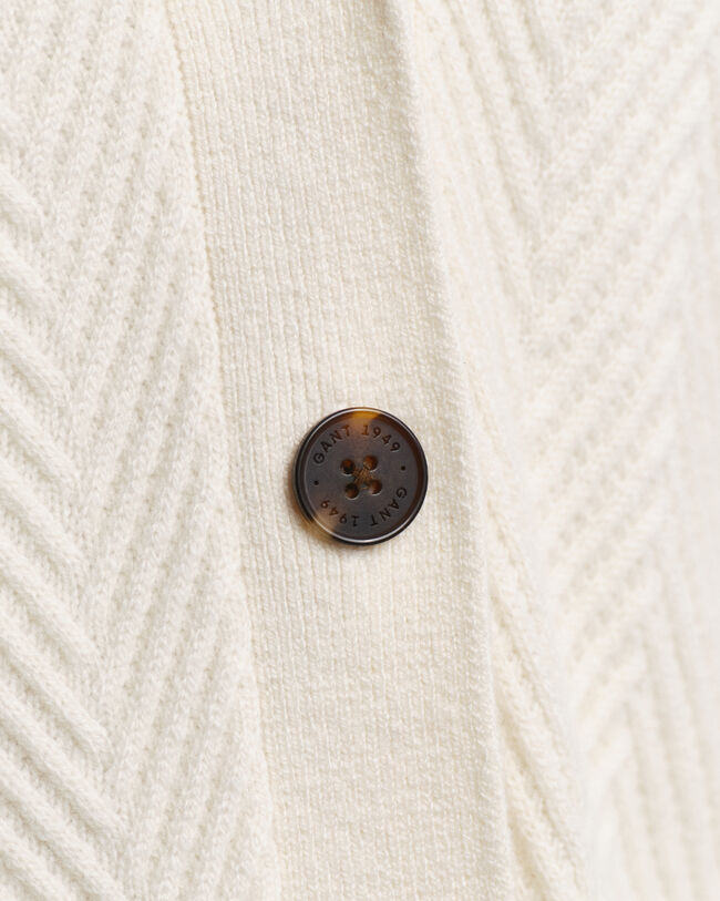 Cardigan col V &agrave; chevrons