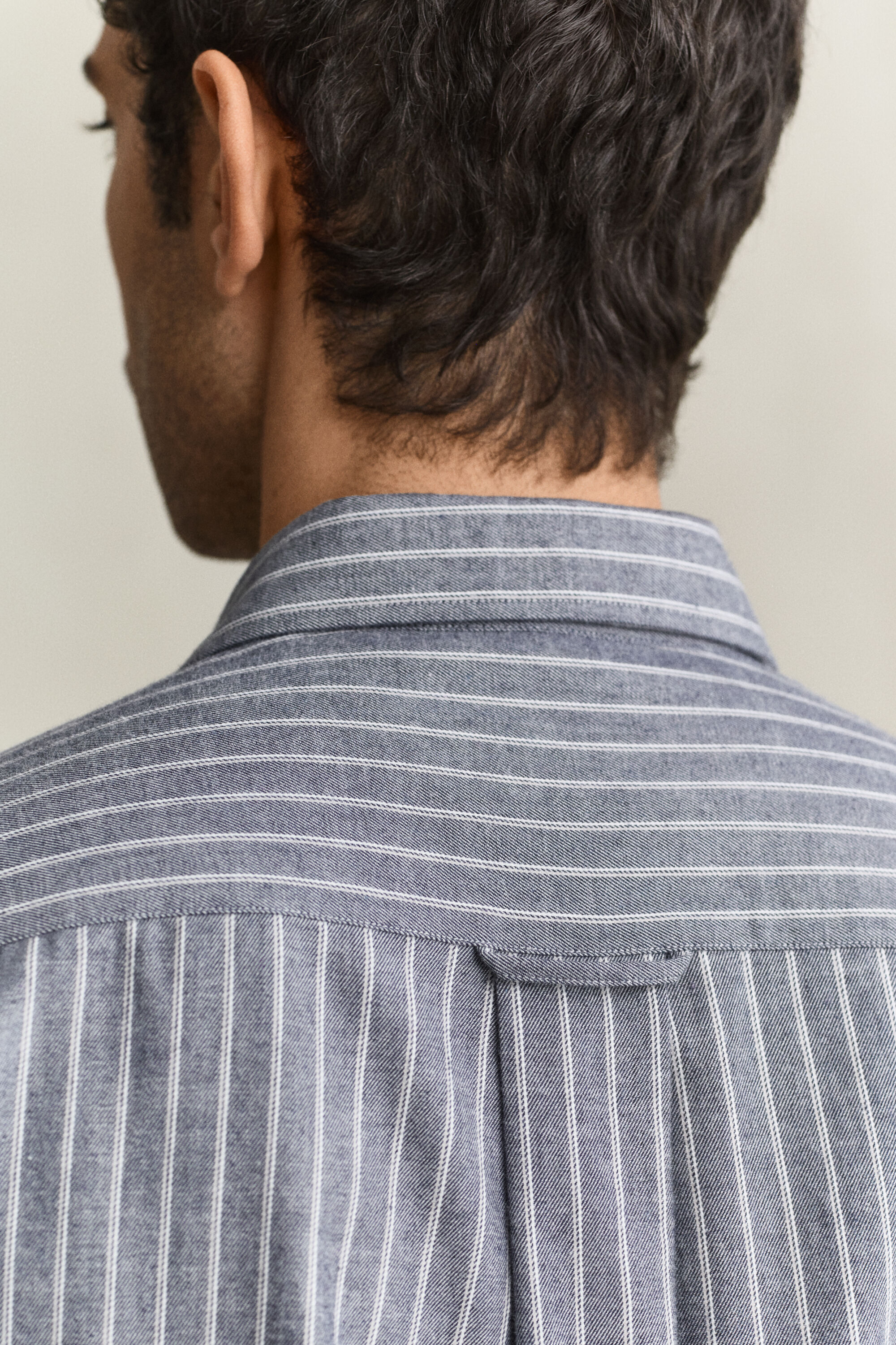 Chemise en flanelle chinée à rayures