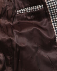 Caban en laine mélangée à carreaux