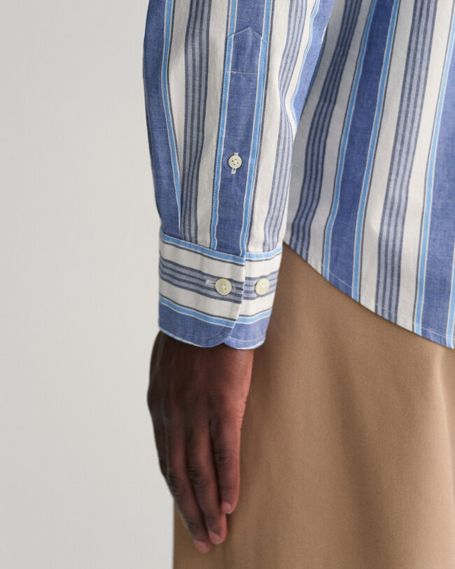 Chemise regular fit &agrave; rayures color&eacute;es