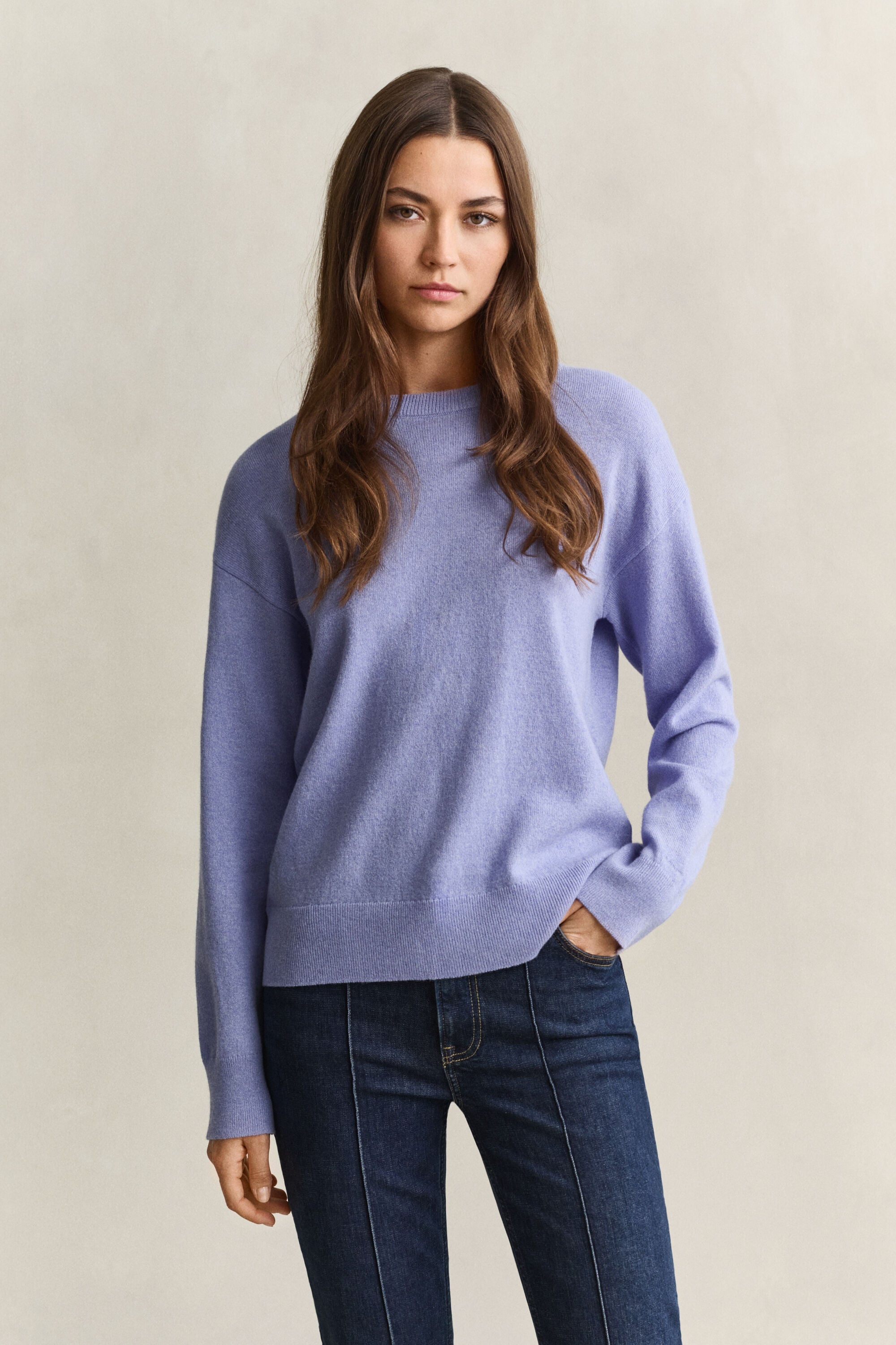 Pull col rond en laine d'agneau ultrafine