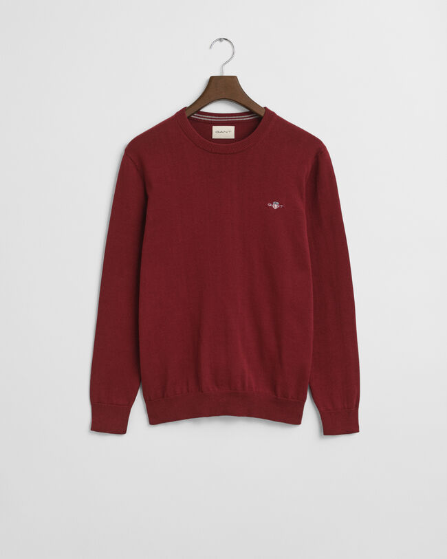 Pull col rond en coton classique