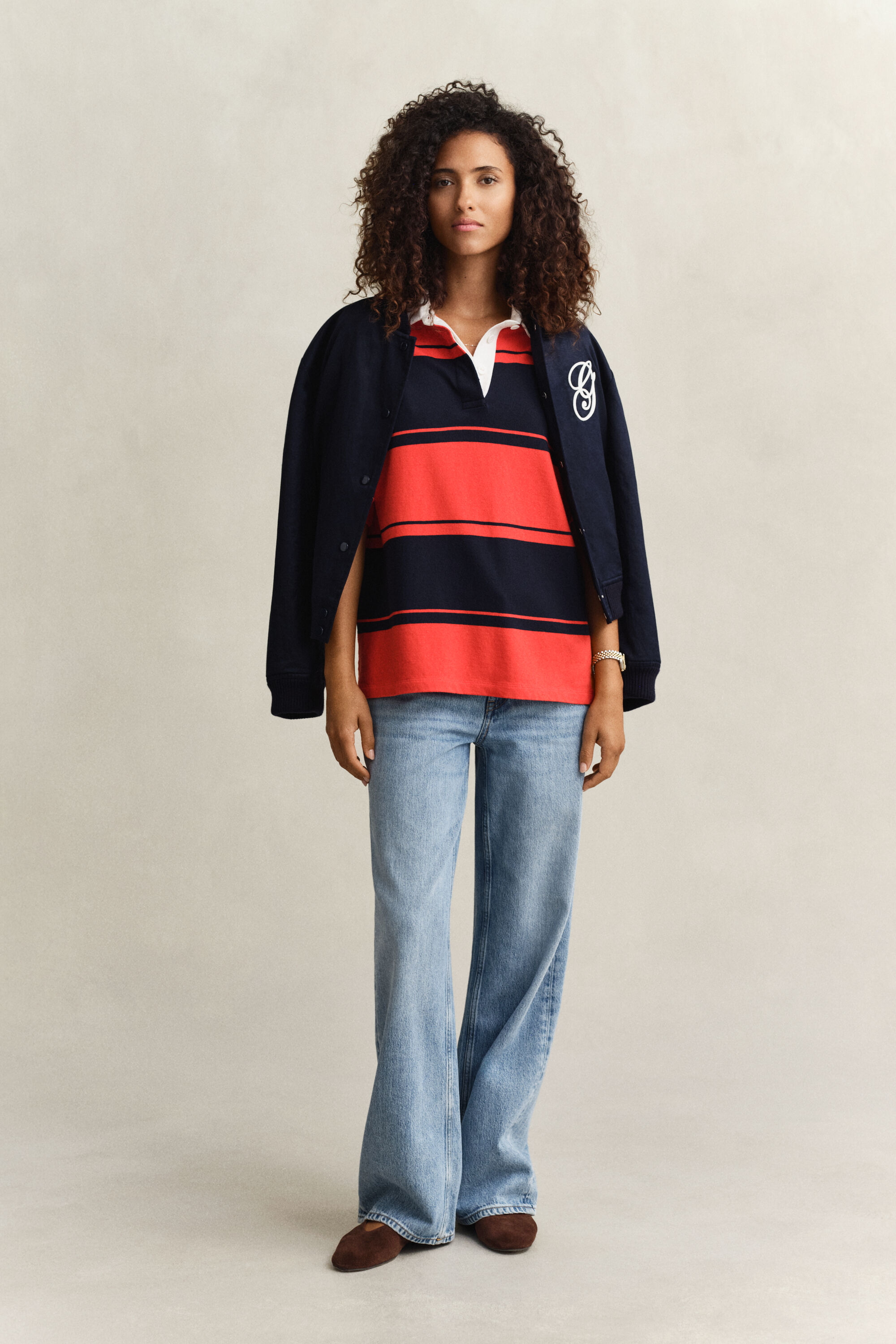 Heavy Rugger à manches courtes et à larges rayures