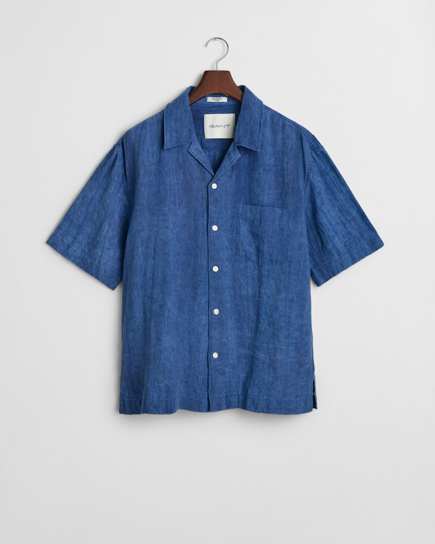 Chemise de vacances coupe décontractée à manches courtes en lin