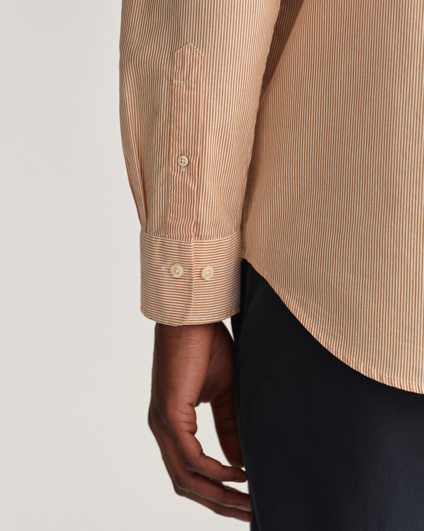 Chemise regular fit en popeline de coton à rayures banquier