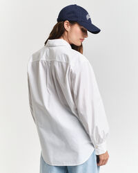 Chemise relaxed fit en popeline avec manches volumineuses
