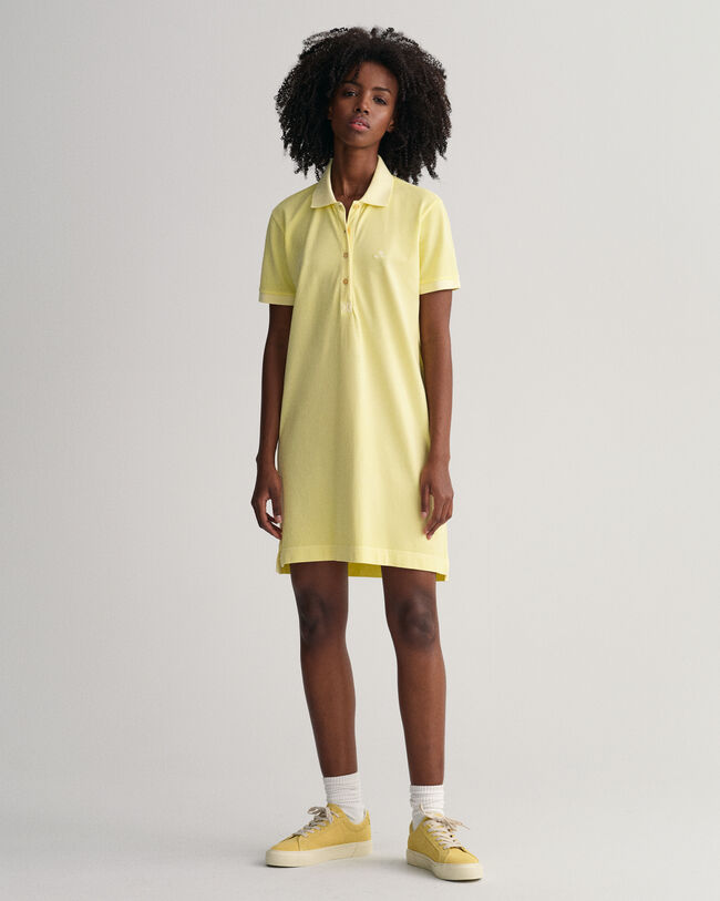 Robe-polo en coton piqu&eacute; Sunfaded