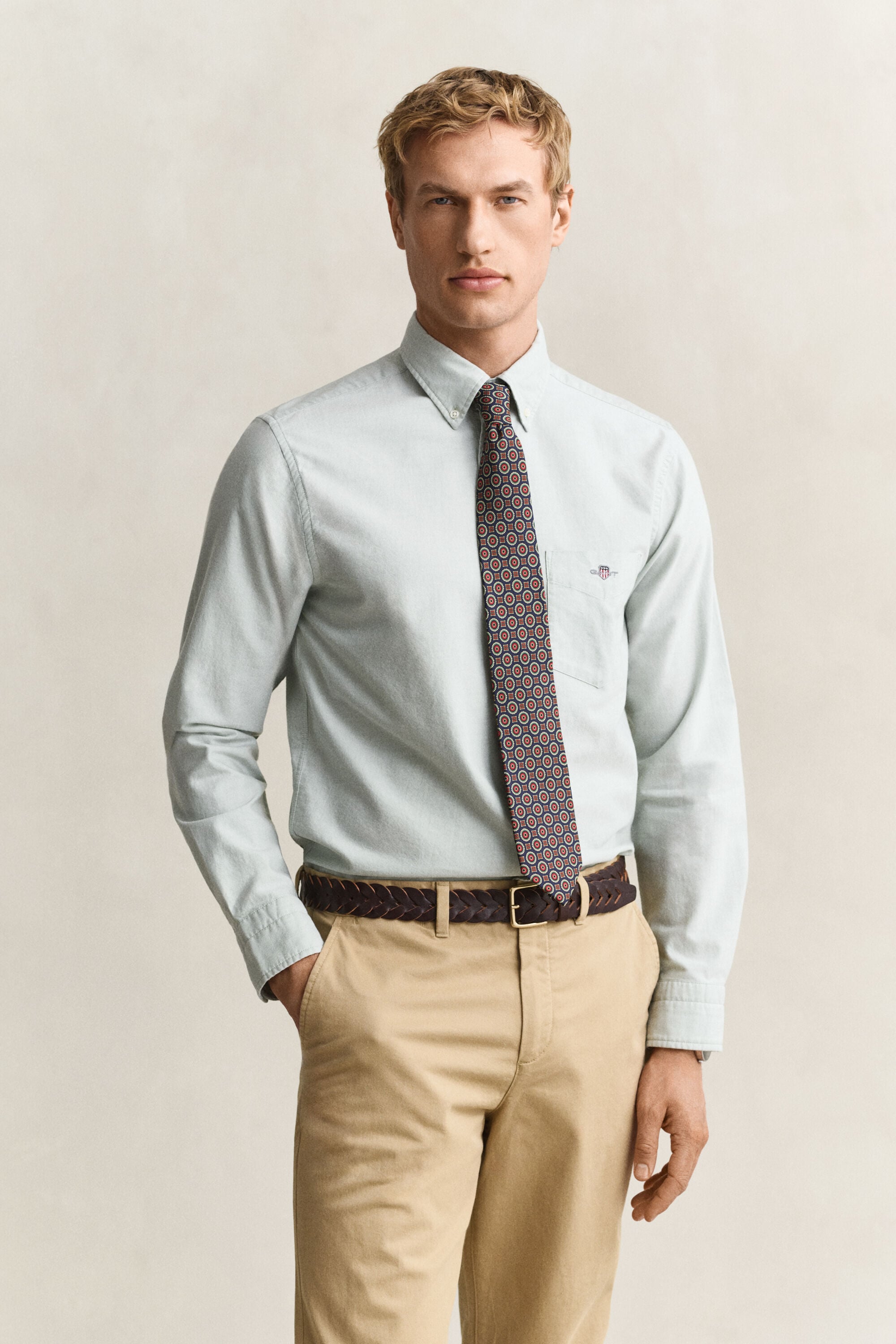 Chemise coupe regular en coton Oxford classique