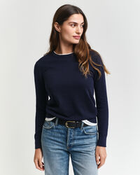 Pull col rond en maille fine
