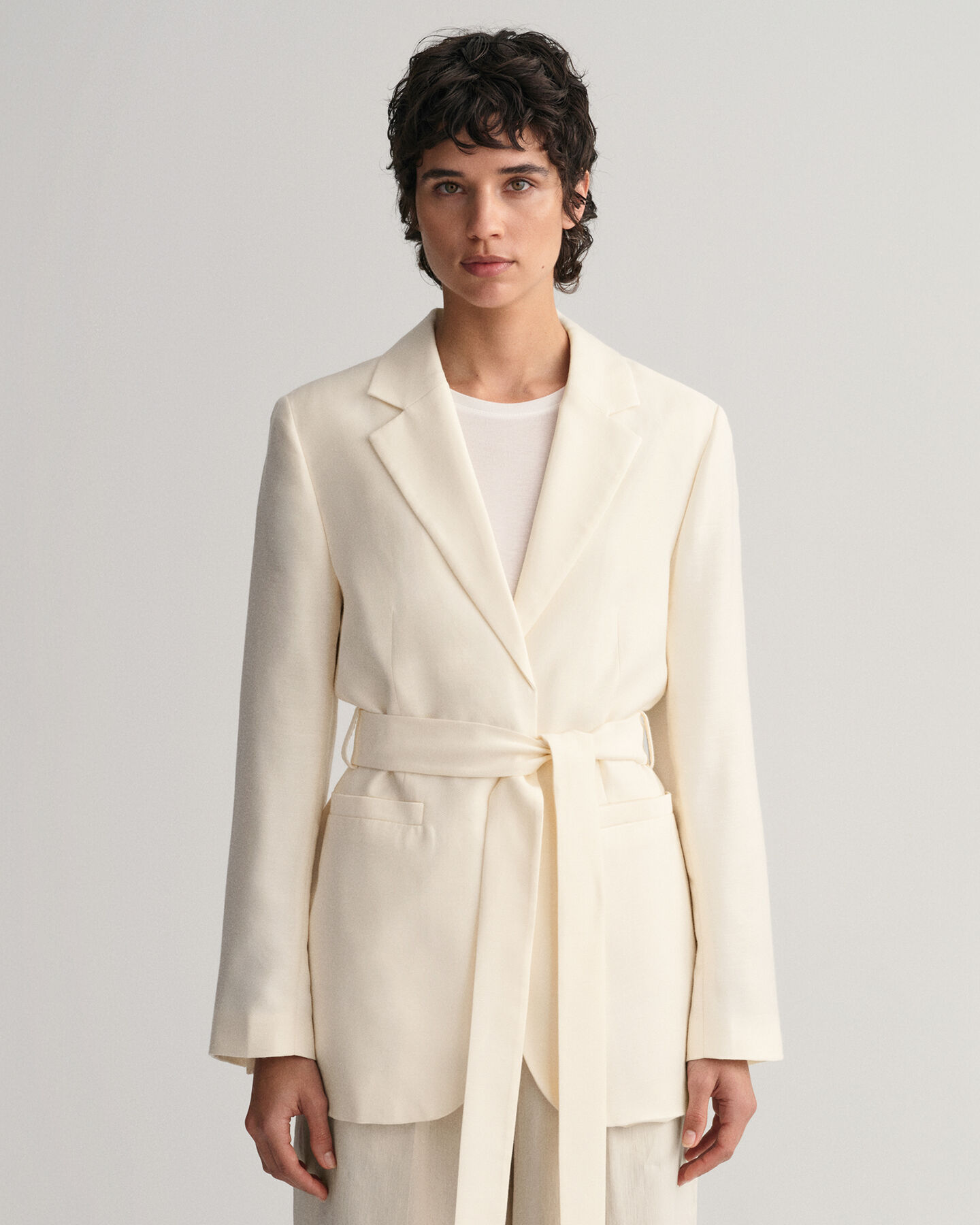 Veste blazer regular fit avec ceinture Fluid