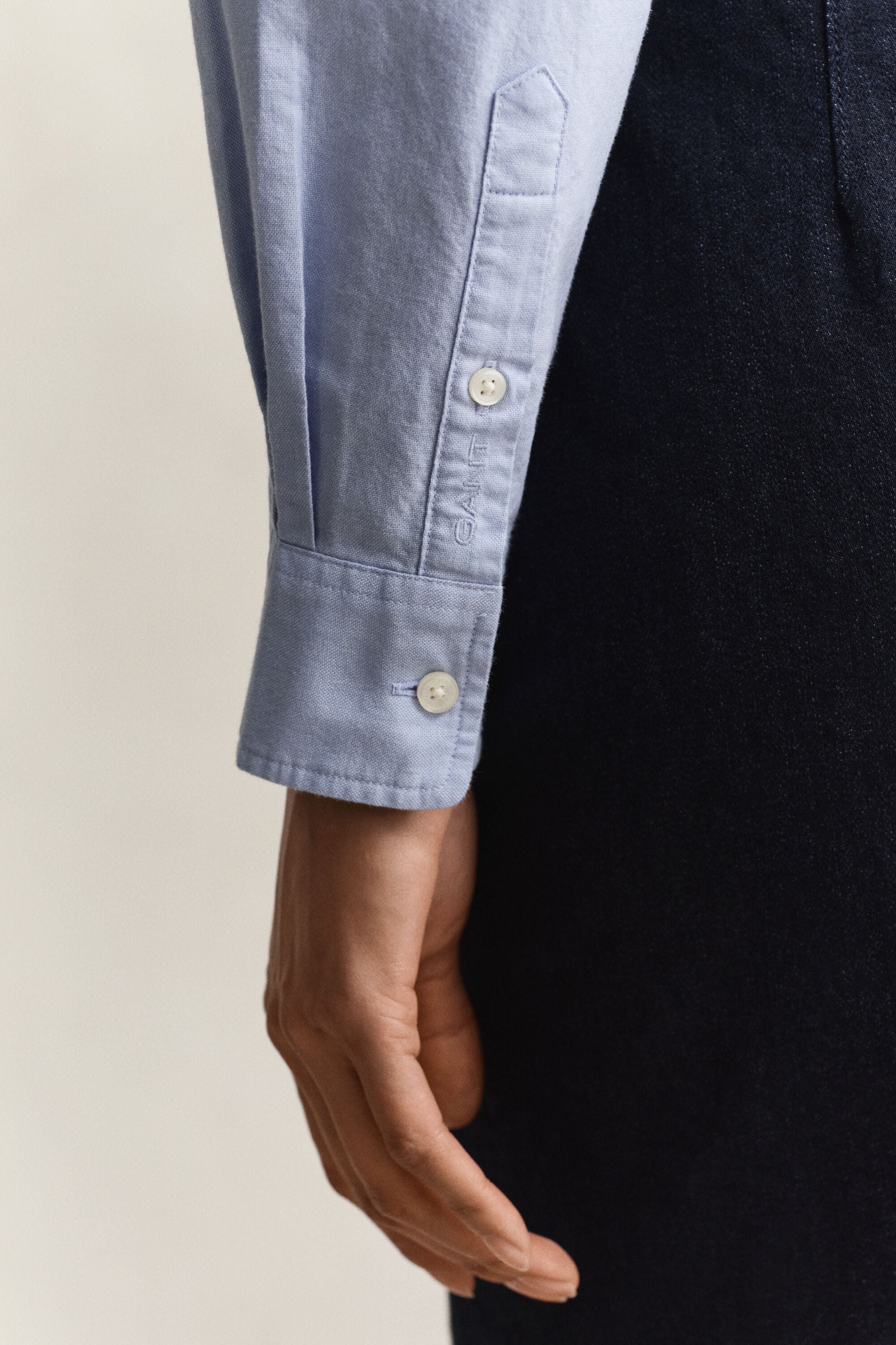 Chemise en coton Oxford classique à volants