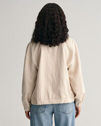 Blouson aviateur en lin mélangé