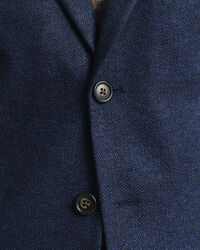 Veste de costume coupe slim en flanelle à chevrons