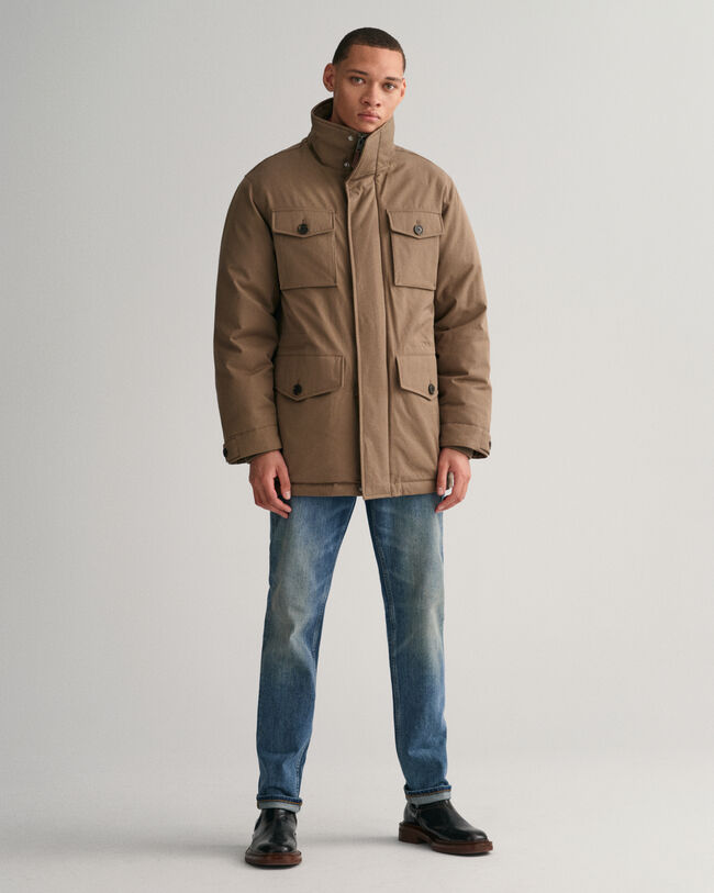 Veste style militaire en flanelle rembourrée