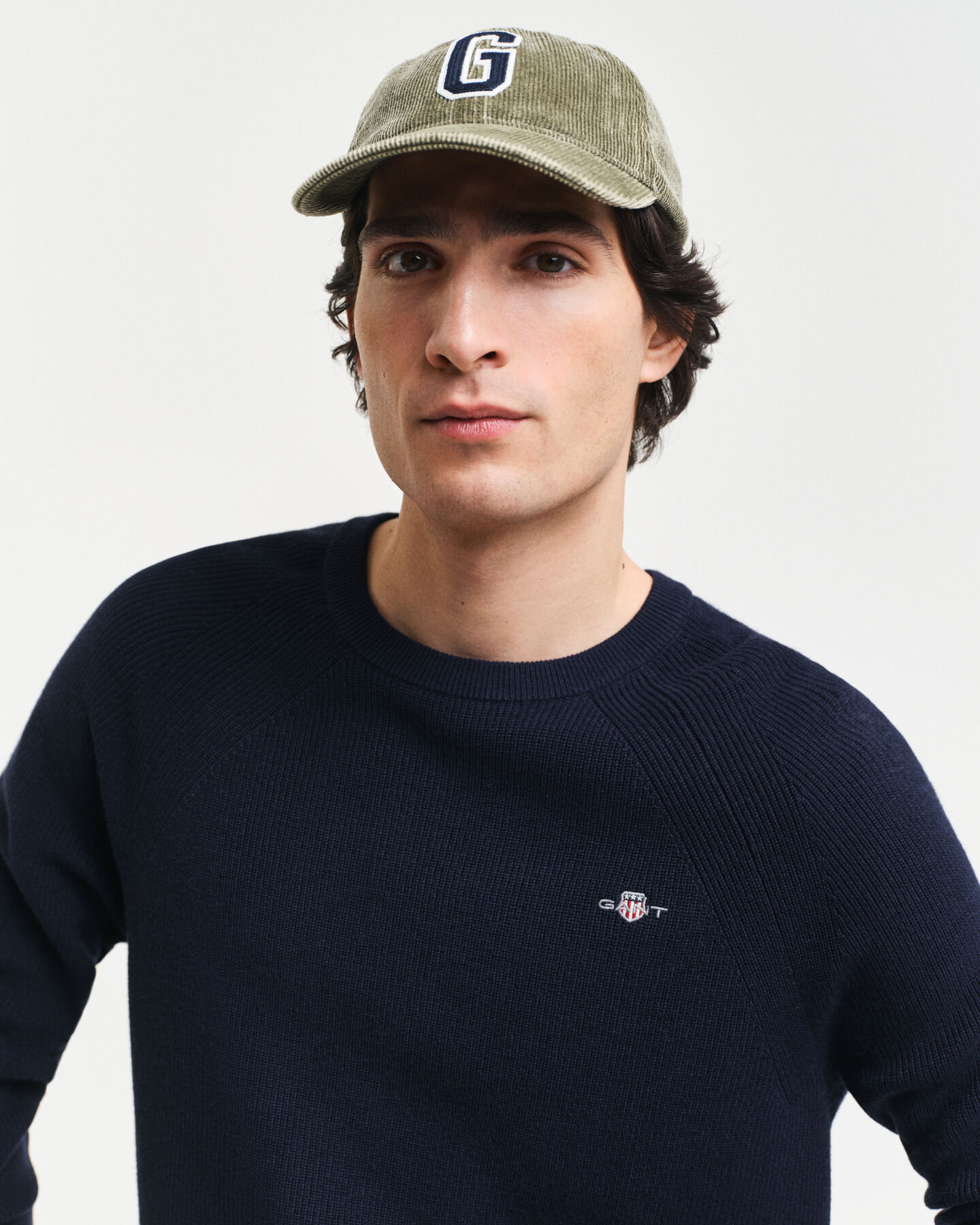 Pull ras du cou en laine et coton c&ocirc;tel&eacute;s