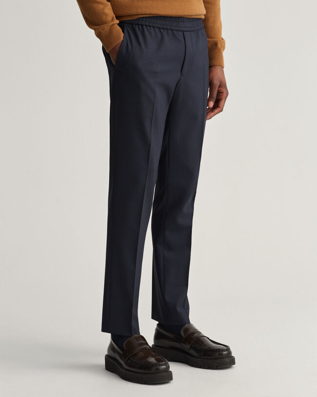 Pantalon de jogging slim fit en sergé Hallden