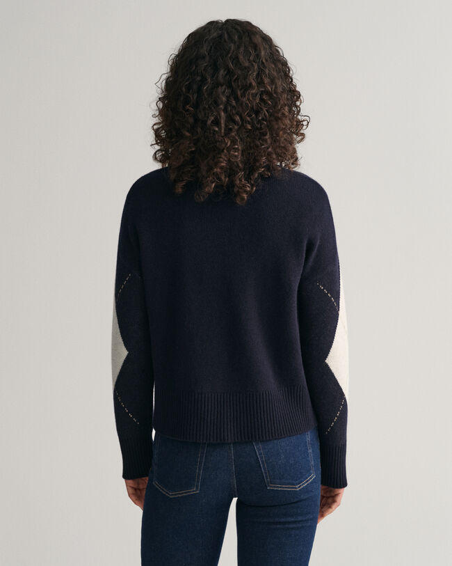 Pull ras du cou ultrafin Argyle