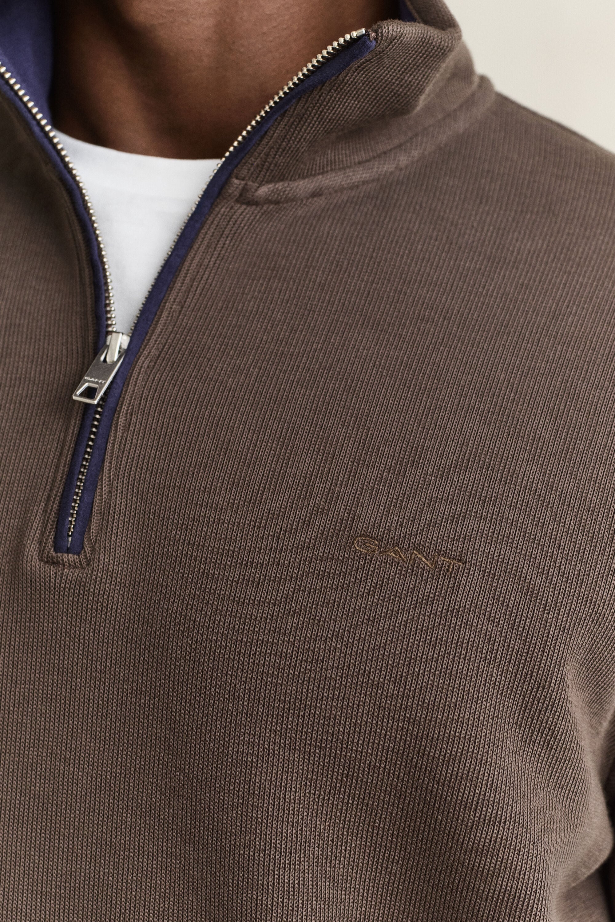 Sweat-shirt à demi-zip Sacker Rib