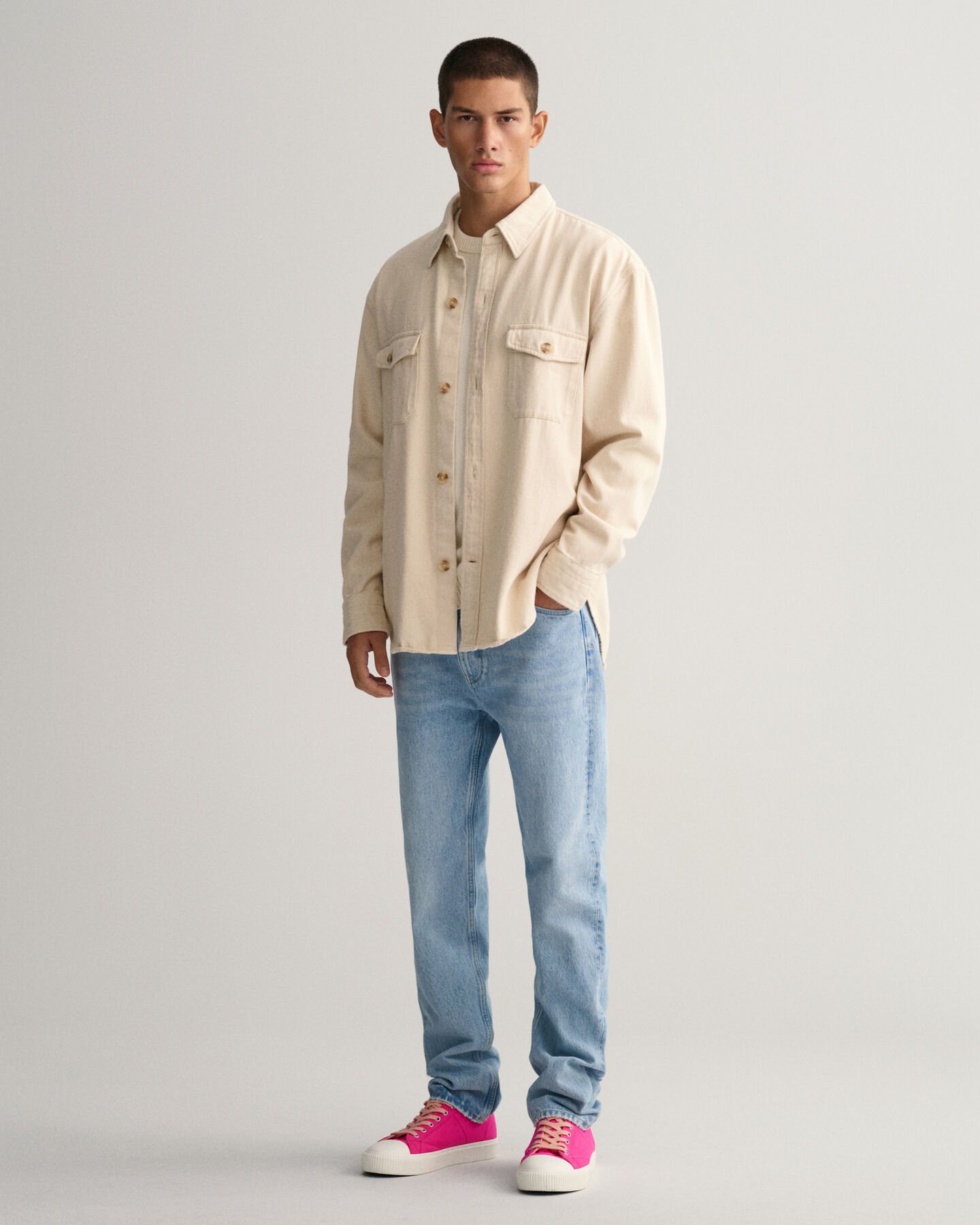 Pull ras du cou en coton Supima