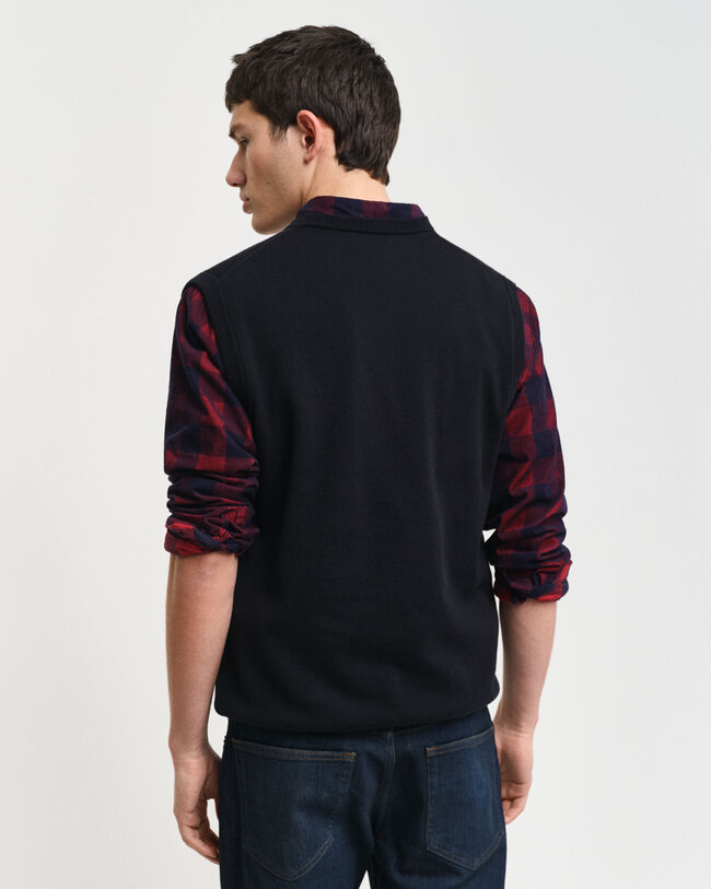 Doudoune sans manches classique en coton