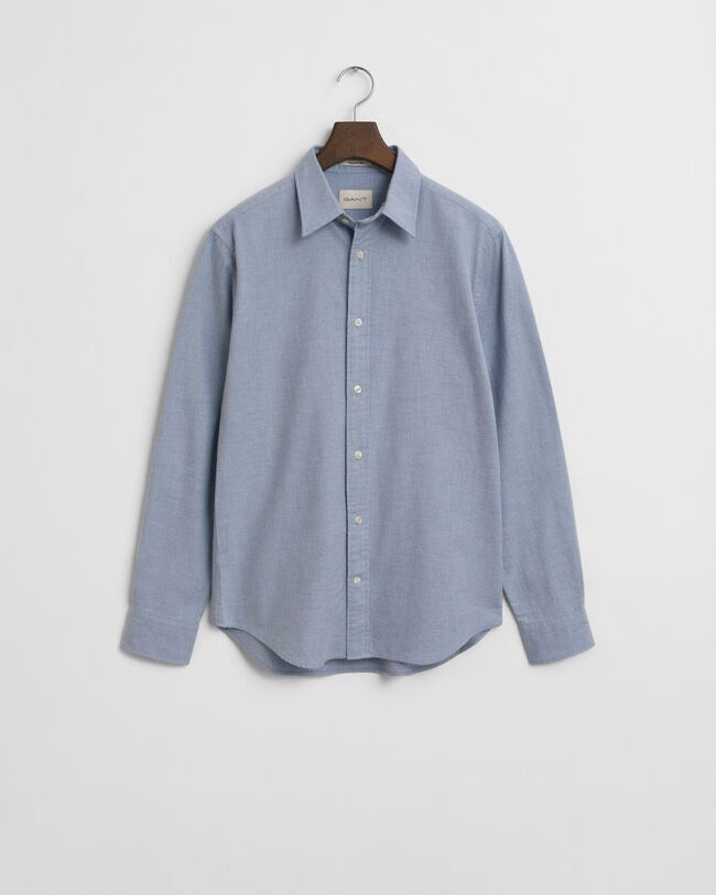 Chemise coupe regular en flanelle chinée
